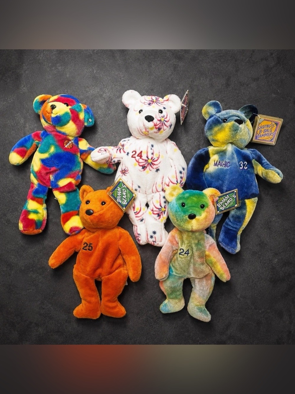 Salvino’s Bamm Beano’s Plush Lot MLB NBA Griffey Jr Bonds Magic Johnson 90s